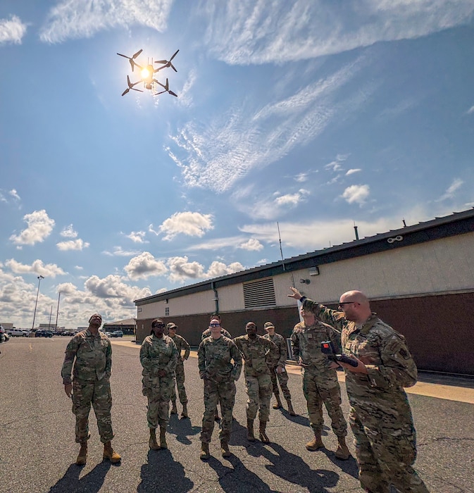 Airman flies drone
