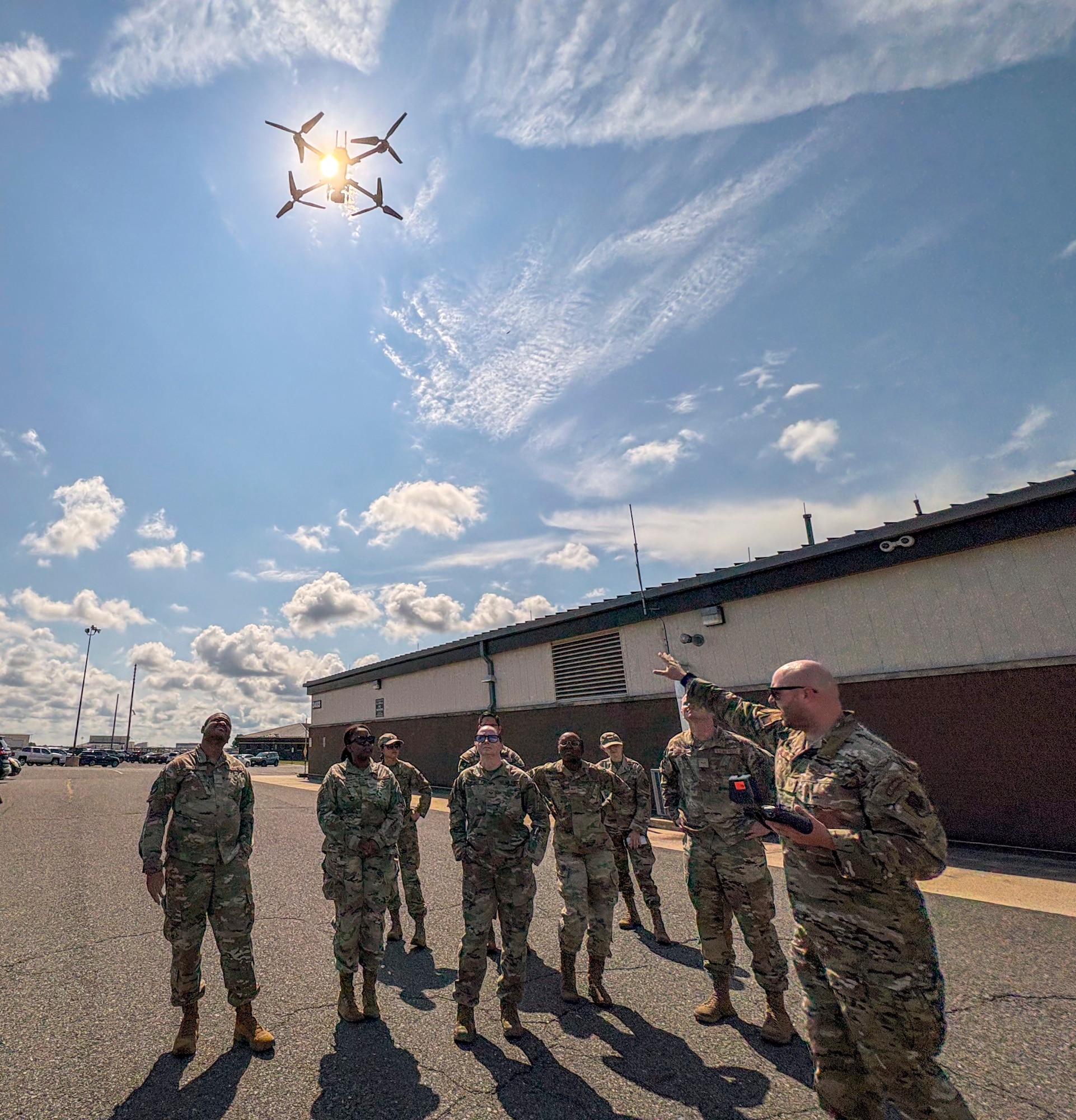 Airman flies drone