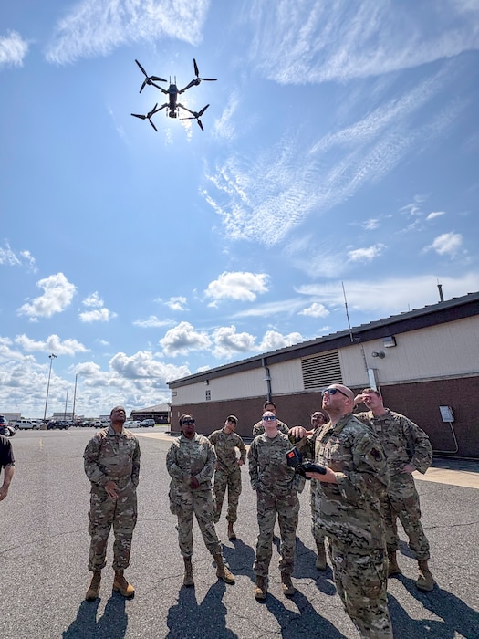 Airman flies drone