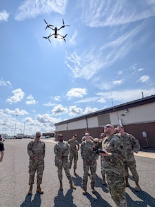 Airman flies drone