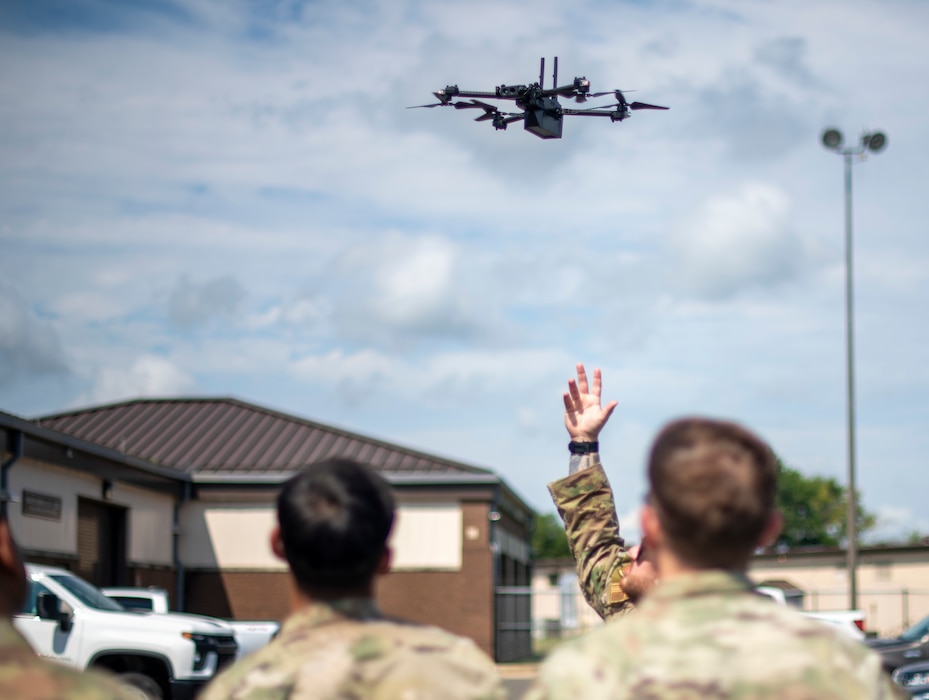 Airman flies drone
