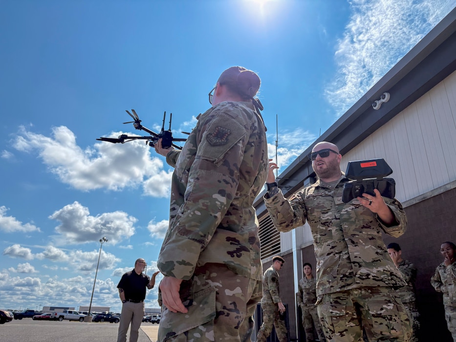 Airman flies drone