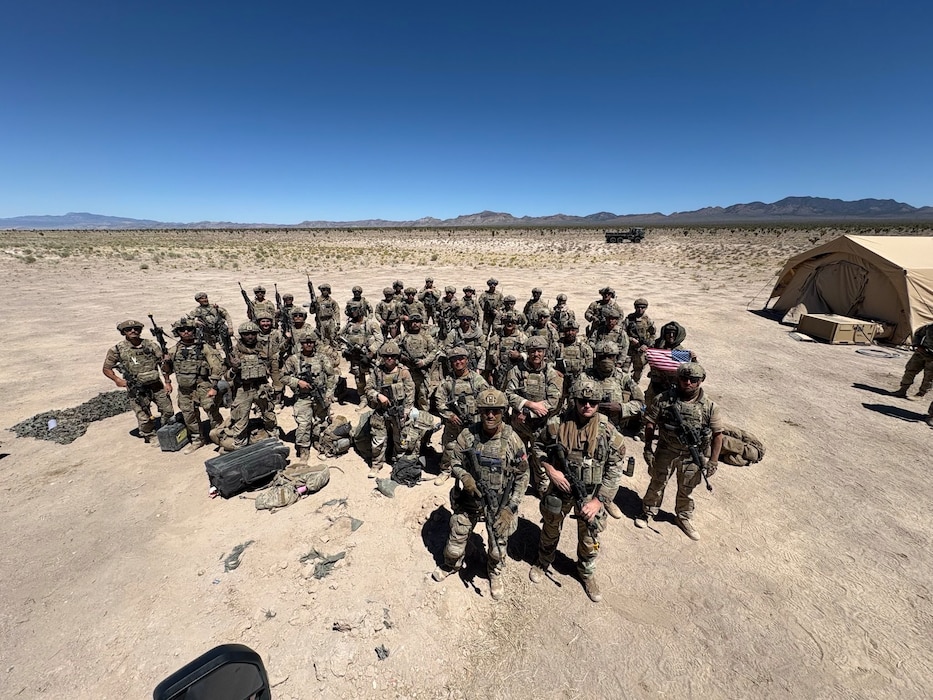 Airmen posing for group photo