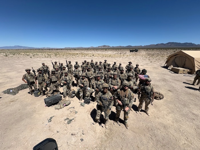 Airmen posing for group photo