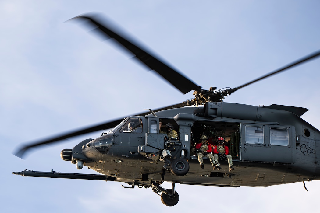 photo of people in a helicopter