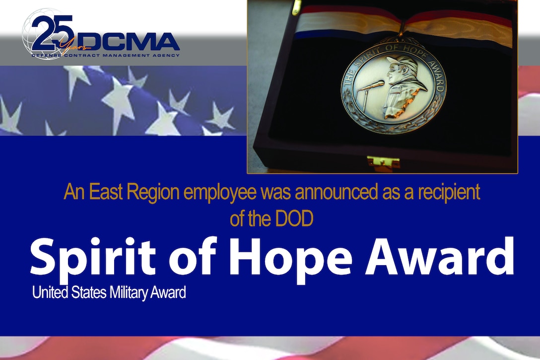 A graphic with the "Spirit of Hope" award text displayed.
