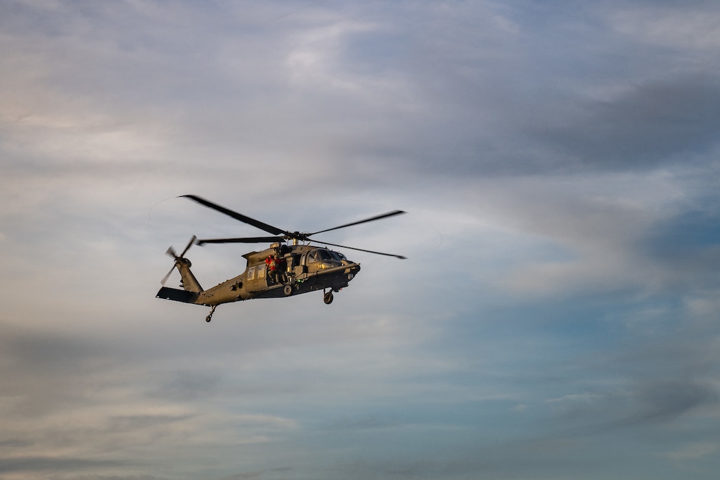 U.S. Air Force Airmen assigned to the 41st Rescue Squadron and pararescuemen assigned to the 38th Rescue Squadron, Moody Air Force Base, Georgia, conduct water rescue training in the Gulf of Mexico.