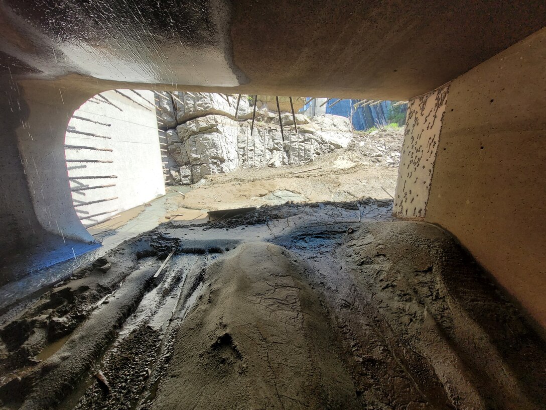 U.S. Army Corps of Engineers assessing the draft tube bulkheads and potential of an empty turbine bay at Dworshak Dam by flooding the space. This is part of design work for adding a fourth hydropower unit.