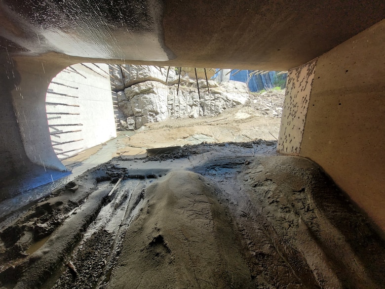U.S. Army Corps of Engineers assessing the draft tube bulkheads and potential of an empty turbine bay at Dworshak Dam by flooding the space. This is part of design work for adding a fourth hydropower unit.