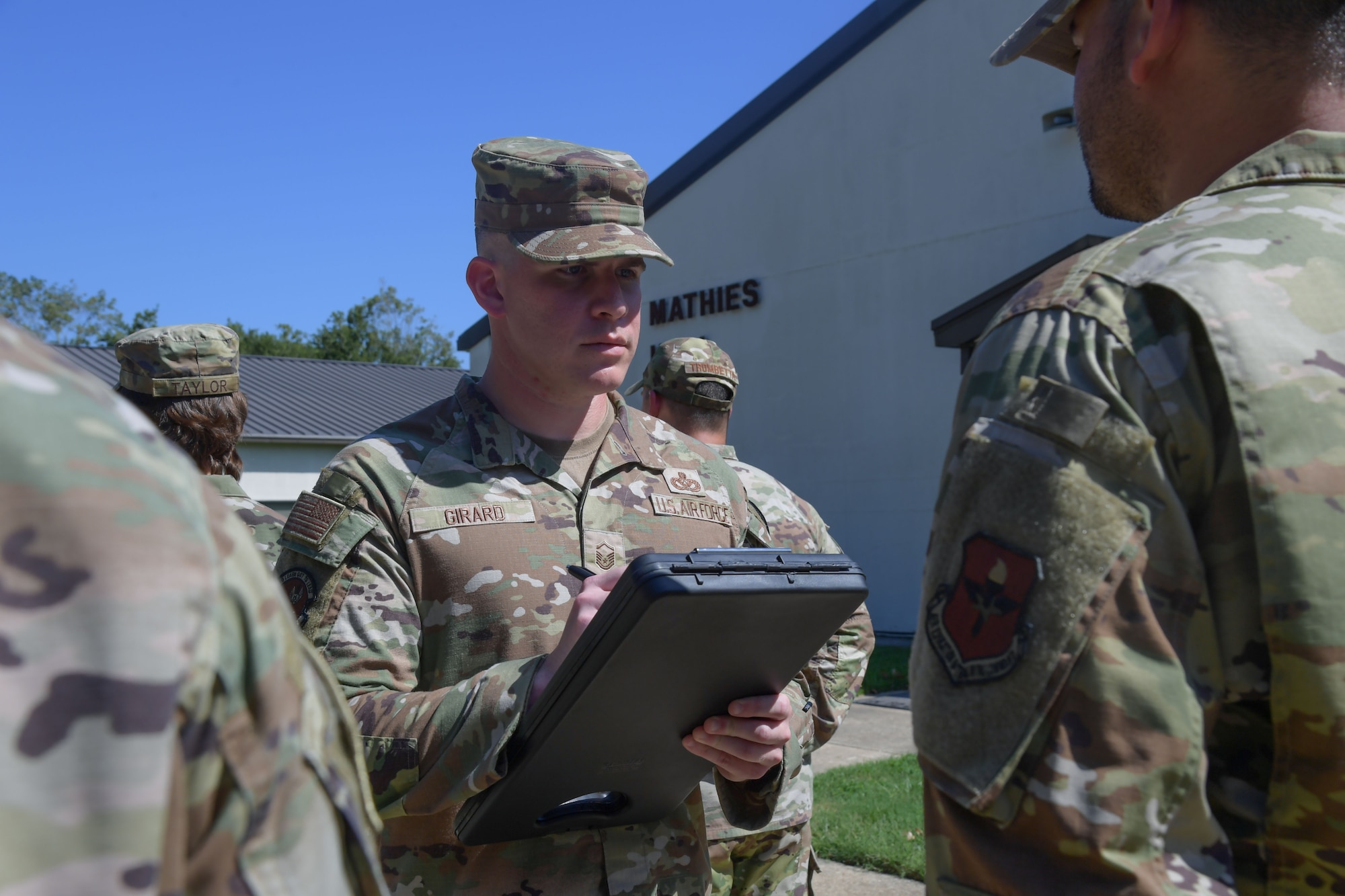 Master Sgt. Ryan Girard, director of resources and instructor at the Mathies Noncommissioned Officer Academy, Keesler Air Force Base, La., was named one of the 12 Outstanding Airmen of the Year for 2025. (U.S. Air Force photo by Kemberly Groue)