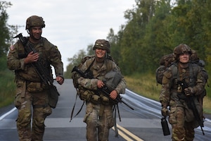 Soldiers compete in a medic competition.