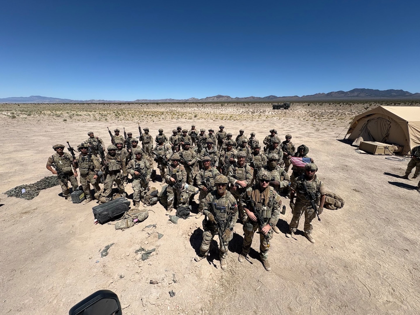 Airmen posing for group photo