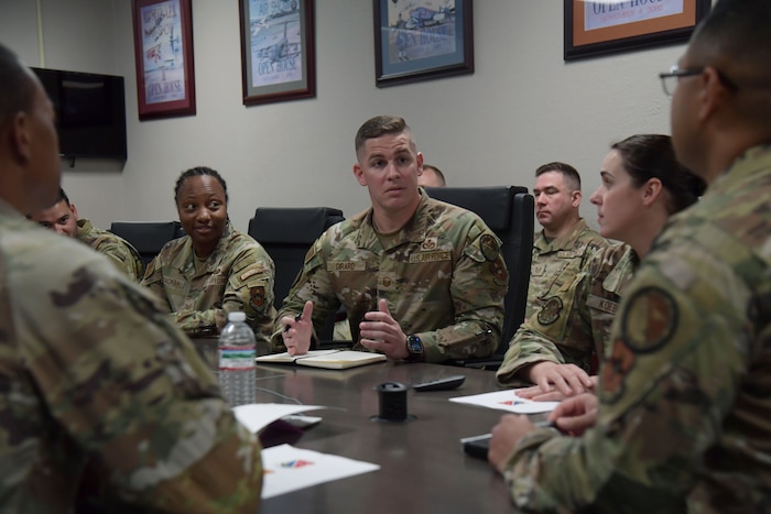 Master Sgt. Ryan Girard, director of resources and instructor at the Mathies Noncommissioned Officer Academy, Keesler Air Force Base, La., was named one of the 12 Outstanding Airmen of the Year for 2025. (U.S. Air Force photo by Kemberly Groue)