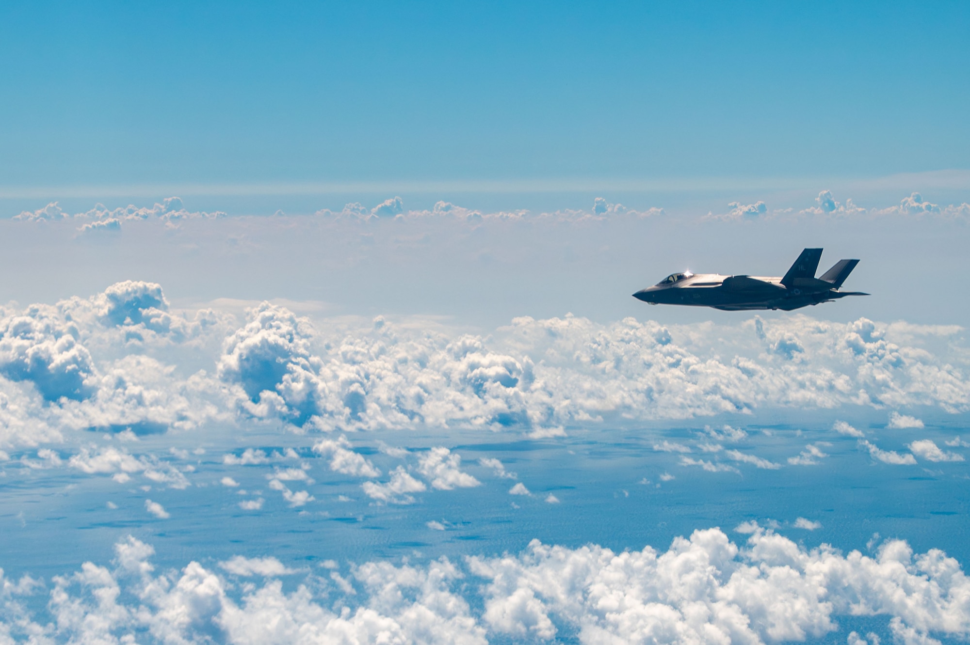 One jet flying