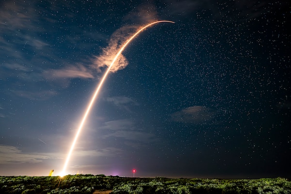 X-37B Mission 8 launches from Kennedy Space Center pad 39A.