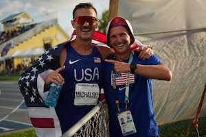 Athletes post for photo