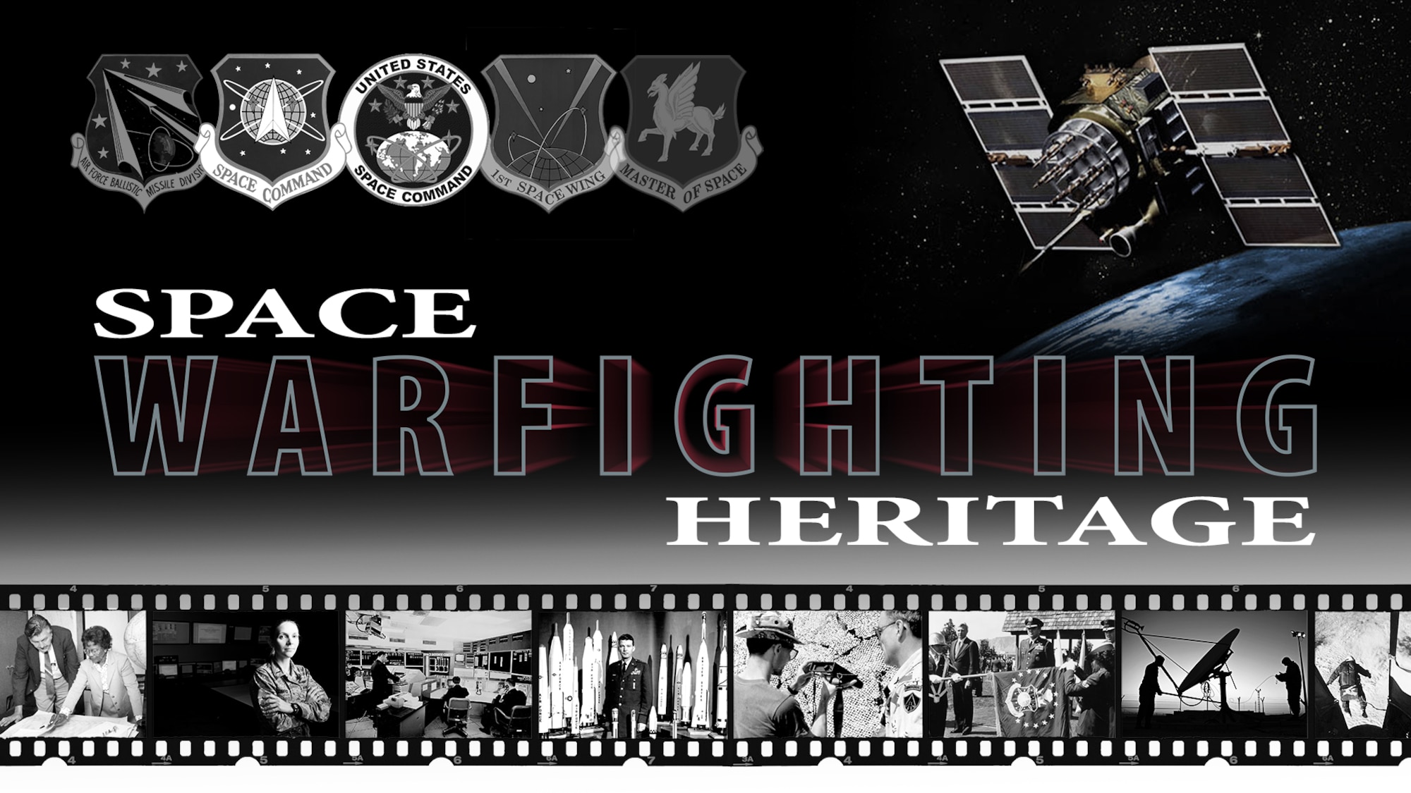 A graphic representing the warfighting heritage of Space Operations Command Guardians. (U.S. Space Force graphic by Dave Grim)