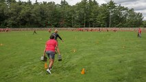 U.S. Marines with Recruiting Station Boston conduct the Marine Corps combat fitness test for the Hudson High School football teams during Marine Week Boston, Aug. 21, 2025. During Marine Week Boston, Marines with Marine Corps Recruiting Command shared Marine Corps traditions with local high schools in honor of the Corps’ 250th birthday. Marines stationed across the globe commemorate the 250th anniversary of the Marine Corps, honoring a distinguished legacy of service, sacrifice, and unwavering fidelity to both the nation and fellow Marines. (U.S. Marine Corps photo by Sgt. Aidan Hekker)