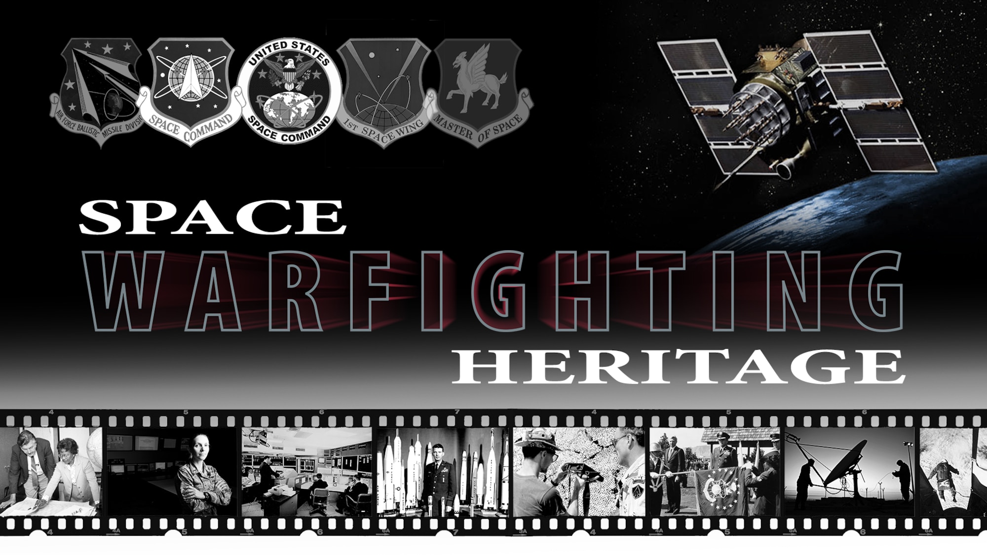 Space Warfighting Heritage Graphic, representing the history of space operations by the U.S. Armed Forces. (U.S. Space Force photo by Dave Grim)