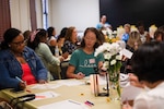 Participants of Protestant Women of the Chapel engage in a variety of activities during a gathering at Joint Base San Antonio-Randolph, Texas, Aug. 20, 2025. The chapel hosts PWOC at military chapel around the world. (U.S. Air Force photo by Zelideth Rodriguez)
