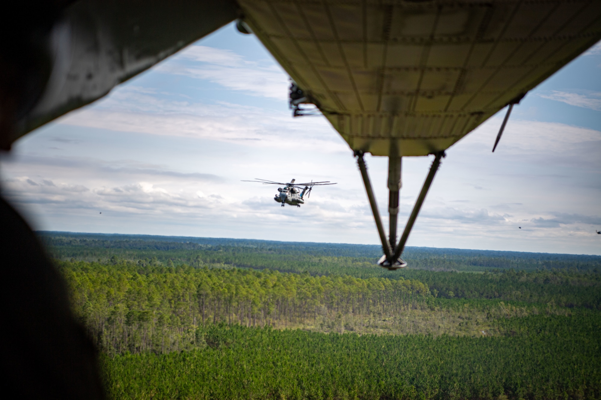 Servicemembers from the 23rd Wing and Marine aviation units held a joint combat search and rescue task force (CSARTF) exercise on Aug. 7, 2025, at Moody Air Force Base’s new Kight Training Range.