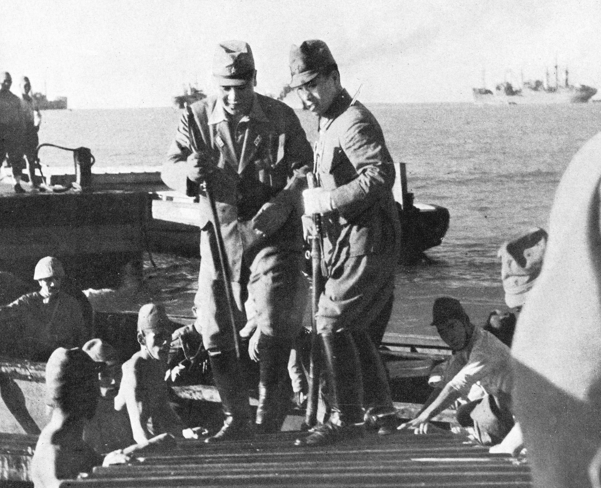 General Masaharu Homma (left), Japanese commander of the Death March. In 1946, he was convicted and executed by firing squad for war crimes related to the brutality of the March.