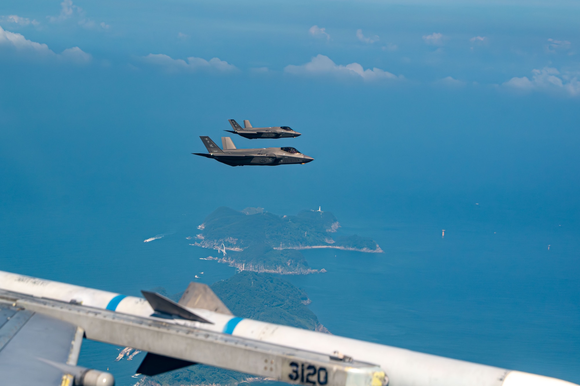 Two jets flying