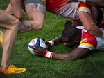 The 2025 Armed Forces Men’s Rugby Championships held in conjunction with Rugbytown 7’s Tournament in Glendale, Colo. from August 22-24. Service members from the Army, Marine Corps, Navy, Air Force (with Space Force players), and Coast Guard battle it out for gold.
