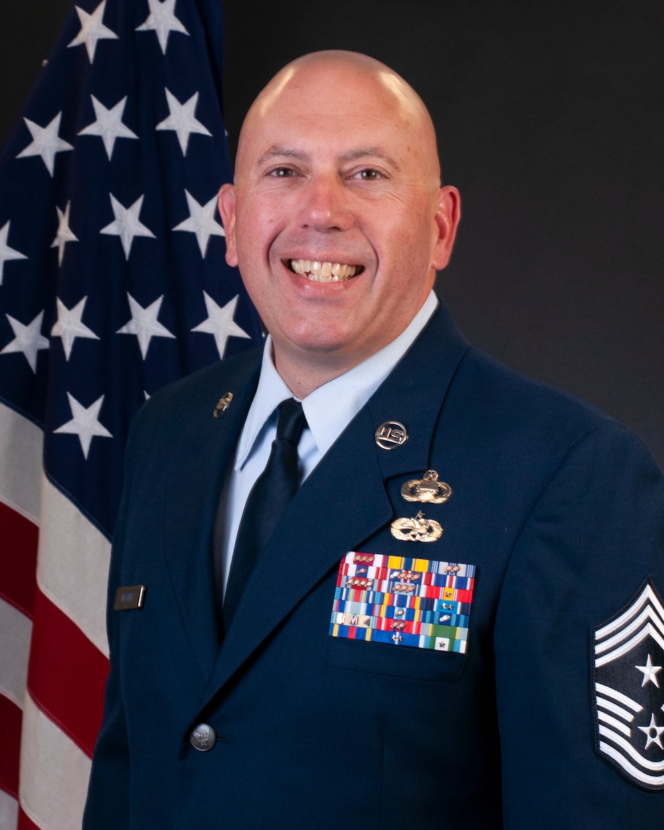 Official photo of Chief Master Sgt. Shane McGuire