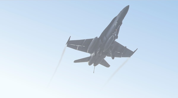 An F/A-18C Hornet from the Strike Fighter Squadron (VFA) 34 