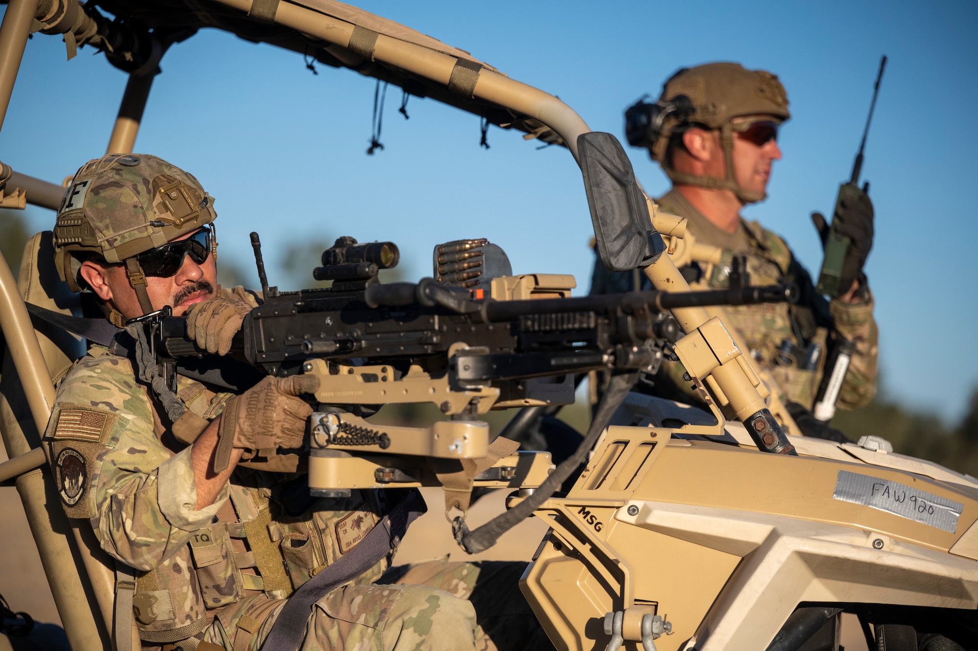 Airmen work together