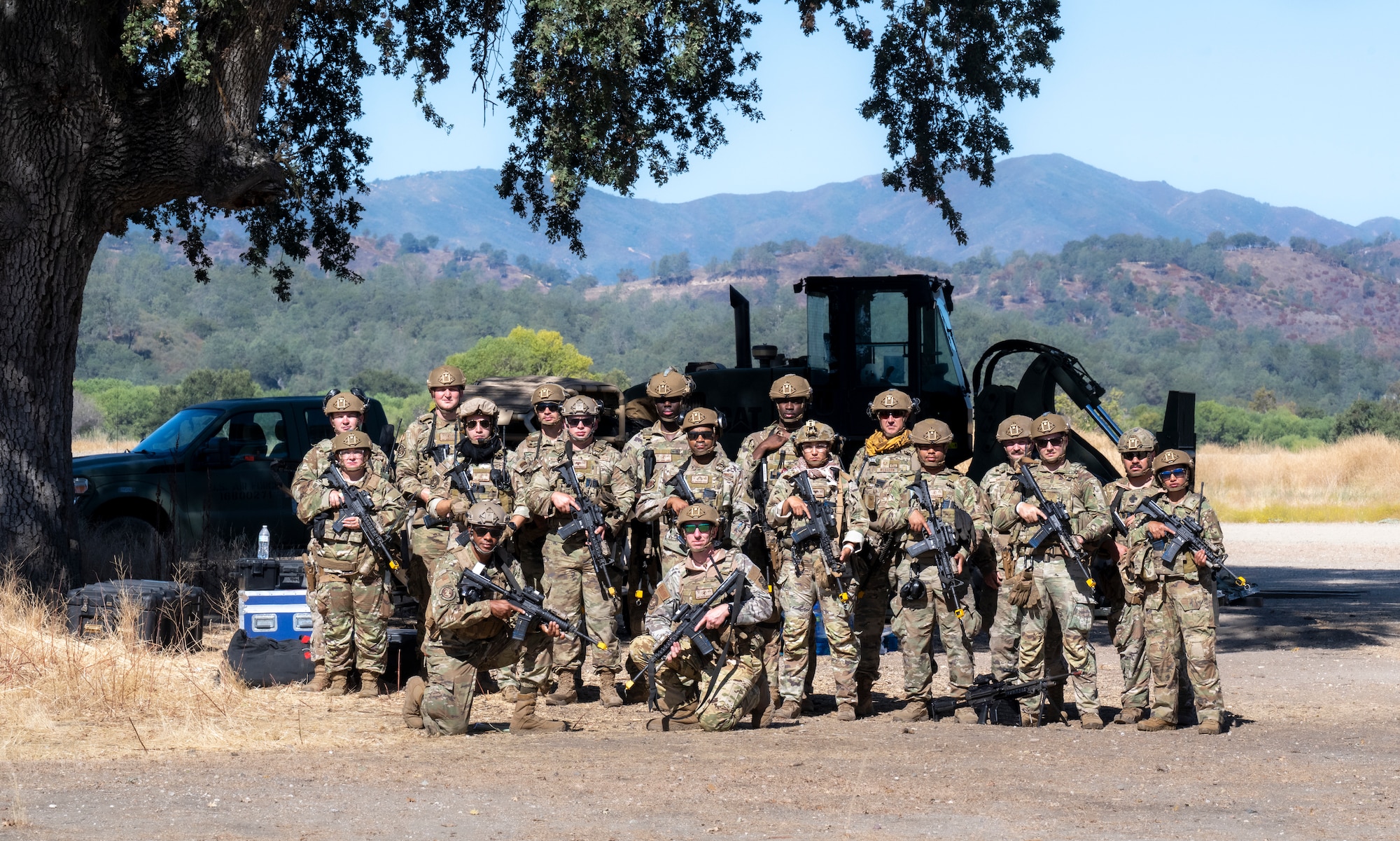 Airmen pose for a photo