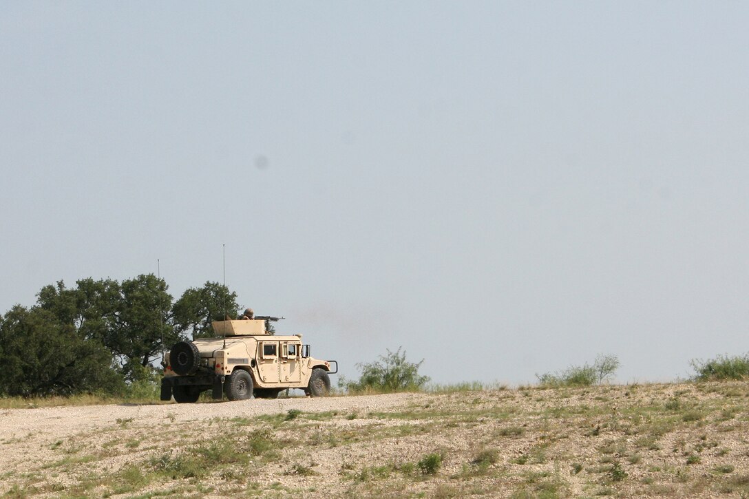U.S. Army Reserve Soldiers assigned to the 2-382nd Logistics Support Battalion, “Mustangs”, 85th U.S. Army Reserve Support Command, conduct mounted live fire exercises with the M240B machine gun and the M249 Squad Automatic Weapon.