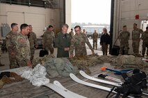 Adm. Samuel J. Paparo, commander of U.S. Indo-Pacific Command, met with Soldiers assigned to 11th Airborne Division during Northern Edge 25 on Joint Base Elmendorf-Richardson, Alaska, Aug. 19, 2025. The 11th Airborne Division delivers decisive large-scale combat operations in extreme cold weather, mountainous, and high-latitude environments, executing expeditionary operations worldwide and conducting Multi-Domain Operations throughout the Indo-Pacific theater and the Arctic. USINDOPACOM is committed to enhancing stability in the Indo-Pacific region by promoting security cooperation, encouraging peaceful development, responding to contingencies, deterring aggression and, when necessary, prevailing in conflict. (U.S. Army photo by Sgt. Austin Riel)