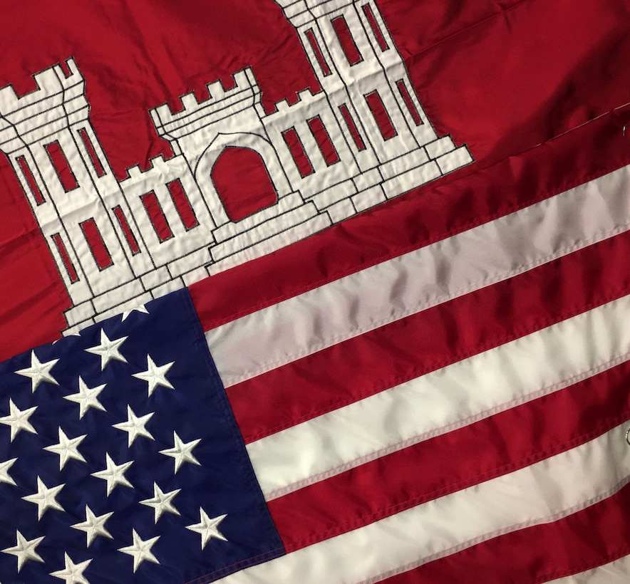 U.S. Army Corps of Engineers and American Flag