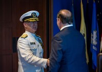 Adm. Daryl Caudle assumed the duties as the 34th Chief of Naval Operations (CNO) during an assumption of office ceremony, attended by over 300 Department of Defense (DoD) senior leaders, distinguished guests and families at the Washington Navy Yard in Washington D.C., Aug. 25