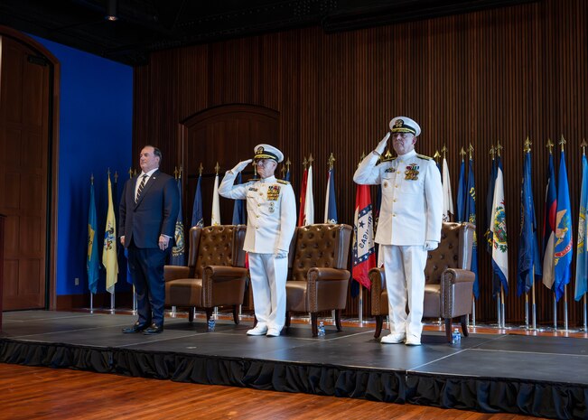 Adm. Daryl Caudle assumed the duties as the 34th Chief of Naval Operations (CNO) during an assumption of office ceremony, attended by over 300 Department of Defense (DoD) senior leaders, distinguished guests and families at the Washington Navy Yard in Washington D.C., Aug. 25.