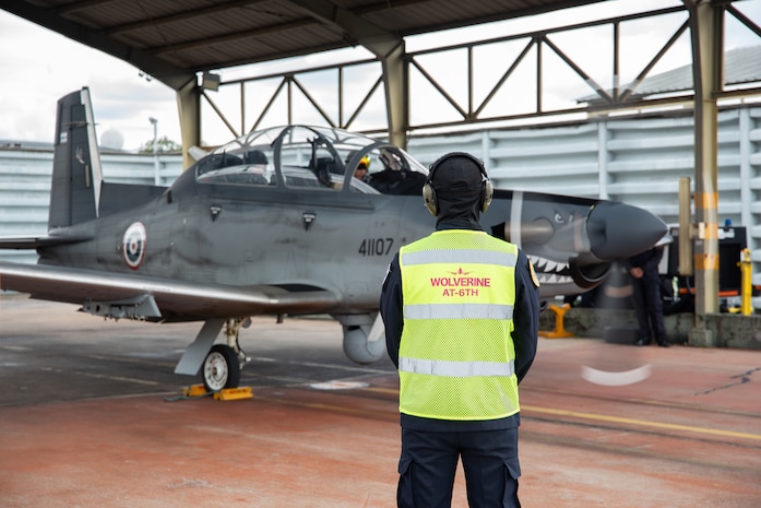 A Royal Thai Air Force pilot and U.S. Air Force Weapons Systems Officer, 137th Special Operations Wing, Oklahoma Air National Guard, prepare to taxi for their historical flight together during Enduring Partners on August 18, 2025 at Korat Royal Thai Air Force Base, Thailand.