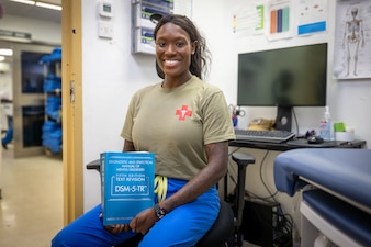 Hospital Corpsman Chief Select Kazia Marecheau, a Midcoast Maine native, has been selected for advancement to chief petty officer and for a direct commission into the Medical Service Corps after 15 years of naval service.