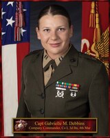 Captain Gabrielle M. Debbins, Inspector-Instructor, Charlie Co, 4th Light Armored Reconnaissance Battalion