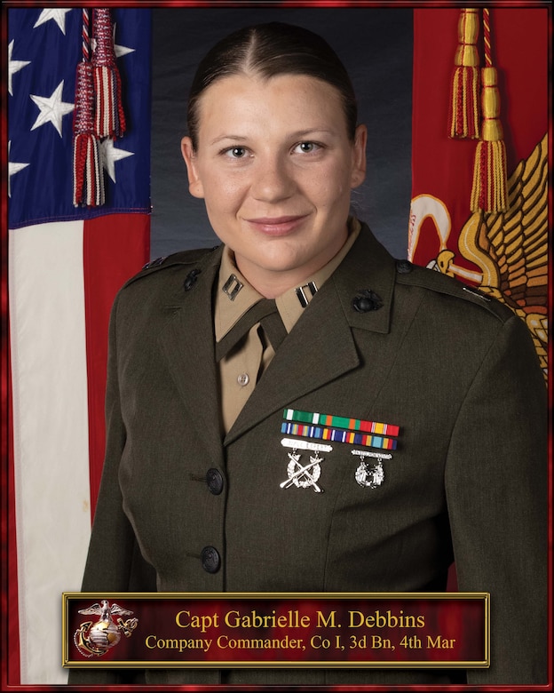 Captain Gabrielle M. Debbins, Inspector-Instructor, Charlie Co, 4th Light Armored Reconnaissance Battalion