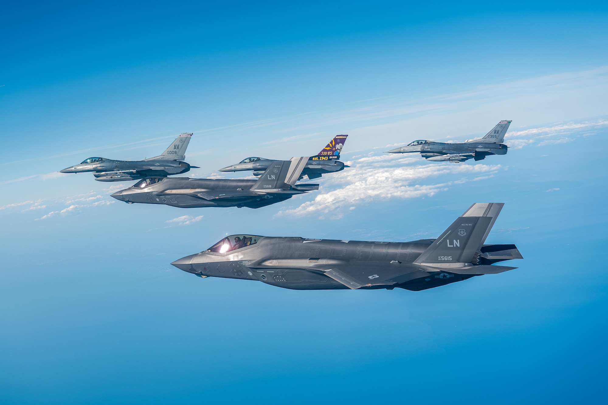 Aircraft flying in formation