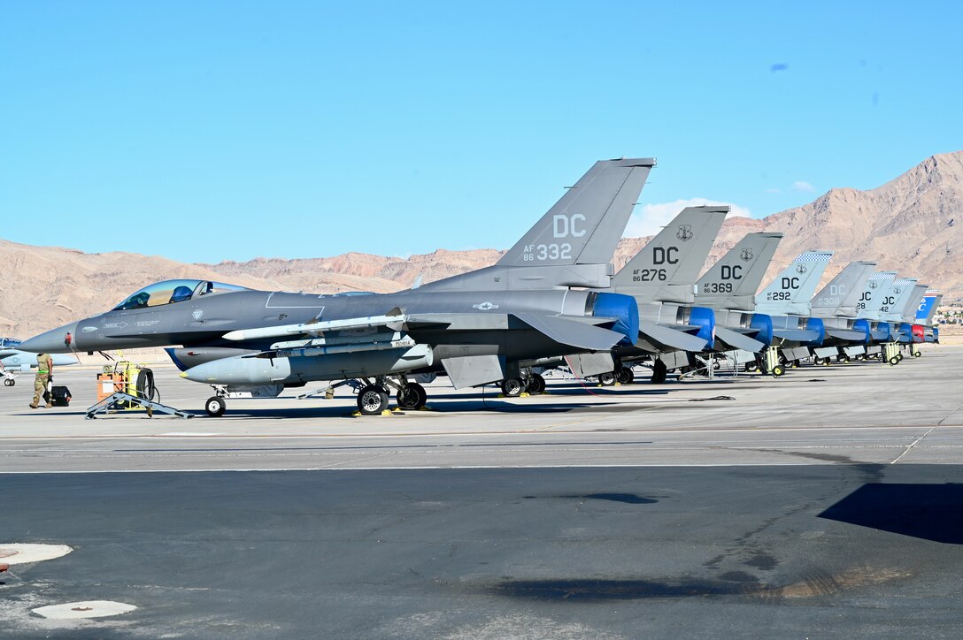 Members of the 113th Wing, District of Columbia Air National Guard, deployed to Nellis Air Force Base, in support of exercise Red Flag 23-3, 17 July - 4 Aug., 2023.