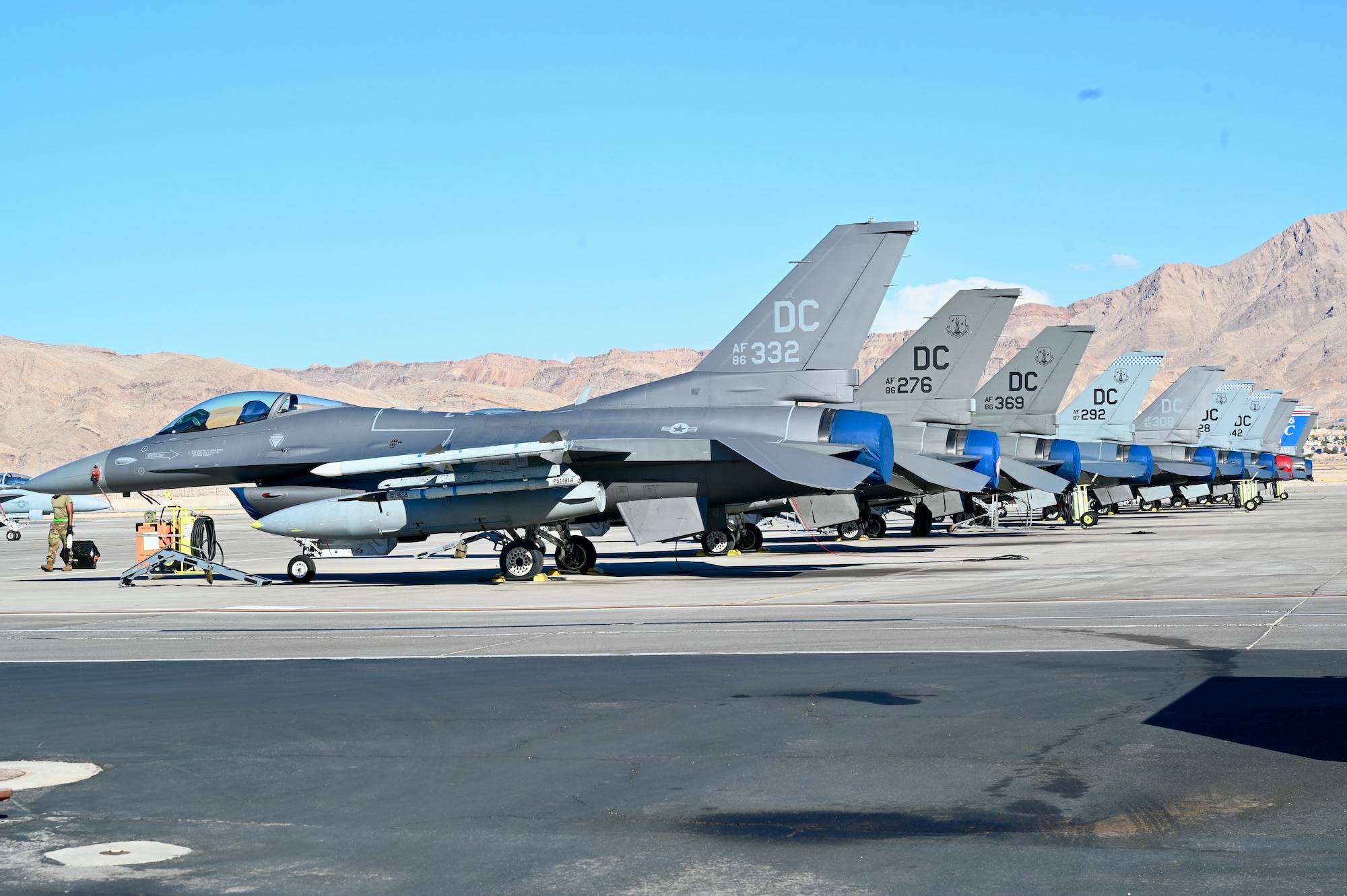 Members of the 113th Wing, District of Columbia Air National Guard, deployed to Nellis Air Force Base, in support of exercise Red Flag 23-3, 17 July - 4 Aug., 2023.