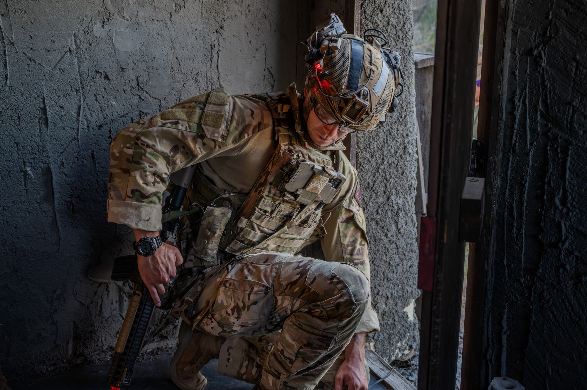 Explosive Ordnance Disposal Airman participates in training exercise.