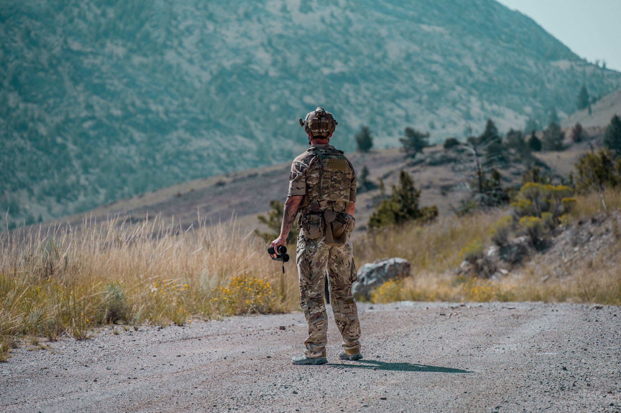Explosive Ordnance Disposal Airman participates in training exercise.