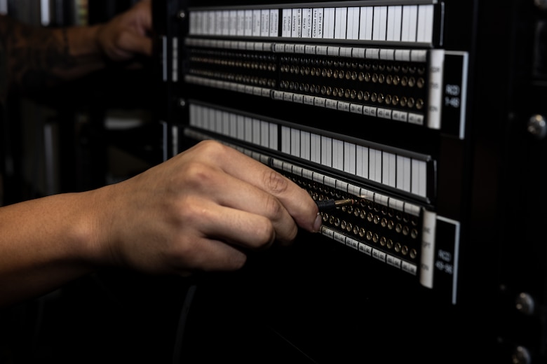 U.S. Marine Corps Cpl. Kevin Madriaga, an air traffic control communications technician, with Air Traffic Control Platoon poses for a photo at Marine Corps Air Station New River in Jacksonville, North Carolina, Aug. 25, 2025.