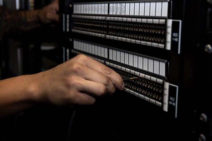 U.S. Marine Corps Cpl. Kevin Madriaga, an air traffic control communications technician, with Air Traffic Control Platoon poses for a photo at Marine Corps Air Station New River in Jacksonville, North Carolina, Aug. 25, 2025.