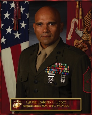 Portrait of Sergeant Major Roberto C. Lopez