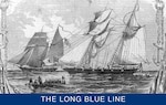 An engraving portraying another of Martin’s cutters, the sailing Revenue Cutter Morris. (U.S. Coast Guard)